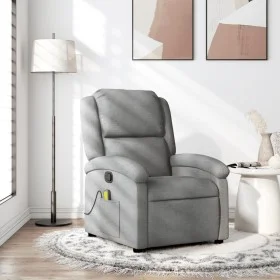 Sillón reclinable de masaje de tela gris claro by , Armchairs - Ref: Foro24-371763, Price: 208,63 €, Discount: %