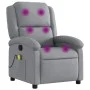 Sillón reclinable de masaje de tela gris claro de , Sillones - Ref: Foro24-371763, Precio: 208,60 €, Descuento: %