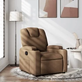 Sillón reclinable de tela marrón by , Armchairs - Ref: Foro24-372369, Price: 202,77 €, Discount: %