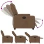 Sillón reclinable de tela marrón by , Armchairs - Ref: Foro24-372369, Price: 202,77 €, Discount: %