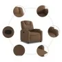 Sillón reclinable de tela marrón by , Armchairs - Ref: Foro24-372369, Price: 202,77 €, Discount: %