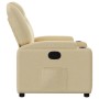 Sillón reclinable de tela crema by , Armchairs - Ref: Foro24-372374, Price: 200,45 €, Discount: %