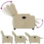 Sillón reclinable de tela crema de , Sillones - Ref: Foro24-372374, Precio: 197,39 €, Descuento: %