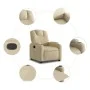Sillón reclinable de tela crema de , Sillones - Ref: Foro24-372374, Precio: 197,39 €, Descuento: %