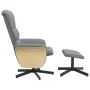 Sillón reclinable de masaje con reposapiés tela gris claro by , Armchairs - Ref: Foro24-356622, Price: 137,44 €, Discount: %