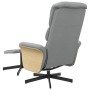 Sillón reclinable de masaje con reposapiés tela gris claro by , Armchairs - Ref: Foro24-356622, Price: 138,61 €, Discount: %
