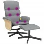 Sillón reclinable de masaje con reposapiés tela gris claro by , Armchairs - Ref: Foro24-356622, Price: 137,44 €, Discount: %