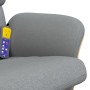 Sillón reclinable de masaje con reposapiés tela gris claro by , Armchairs - Ref: Foro24-356622, Price: 138,61 €, Discount: %