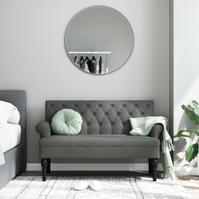 Banco con respaldo tela gris oscuro 120x62x75,5 cm de , Bancos - Ref: Foro24-372121, Precio: 164,49 €, Descuento: %