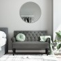 Banco con respaldo tela gris oscuro 120x62x75,5 cm de , Bancos - Ref: Foro24-372121, Precio: 164,49 €, Descuento: %