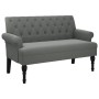 Banco con respaldo tela gris oscuro 120x62x75,5 cm de , Bancos - Ref: Foro24-372121, Precio: 164,49 €, Descuento: %