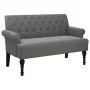 Banco con respaldo tela gris oscuro 120x62x75,5 cm by , Banks - Ref: Foro24-372121, Price: 186,79 €, Discount: %