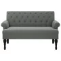 Banco con respaldo tela gris oscuro 120x62x75,5 cm by , Banks - Ref: Foro24-372121, Price: 186,79 €, Discount: %