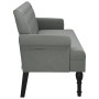 Banco con respaldo tela gris oscuro 120x62x75,5 cm de , Bancos - Ref: Foro24-372121, Precio: 164,49 €, Descuento: %