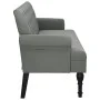 Banco con respaldo tela gris oscuro 120x62x75,5 cm by , Banks - Ref: Foro24-372121, Price: 186,79 €, Discount: %