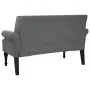 Banco con respaldo tela gris oscuro 120x62x75,5 cm by , Banks - Ref: Foro24-372121, Price: 186,79 €, Discount: %