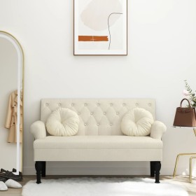 Banco con respaldo lino 120x62x75,5 cm by , Banks - Ref: Foro24-372128, Price: 202,66 €, Discount: %