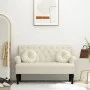 Banco con respaldo lino 120x62x75,5 cm de , Bancos - Ref: Foro24-372128, Precio: 198,63 €, Descuento: %