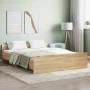 Bed frame with Sonoma oak headboard and footboard 140x200 cm by , Beds and slatted bases - Ref: Foro24-3203749, Price: 118,42...