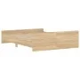 Bed frame with Sonoma oak headboard and footboard 140x200 cm by , Beds and slatted bases - Ref: Foro24-3203749, Price: 118,42...