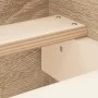 Bed frame with Sonoma oak headboard and footboard 140x200 cm by , Beds and slatted bases - Ref: Foro24-3203749, Price: 118,42...