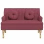 Bank mit roten Stoffkissen 113x64,5x75,5 cm. von , Banken - Ref: Foro24-372137, Preis: 176,14 €, Rabatt: %