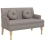 Banco con cojines tela gris taupe 113x64,5x75,5 cm de , Bancos - Ref: Foro24-372135, Precio: 158,91 €, Descuento: %
