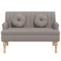 Banco con cojines tela gris taupe 113x64,5x75,5 cm de , Bancos - Ref: Foro24-372135, Precio: 158,91 €, Descuento: %