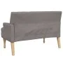 Bank mit Kissen aus grauem Taupe-Stoff, 113x64,5x75,5 cm. von , Banken - Ref: Foro24-372135, Preis: 161,49 €, Rabatt: %