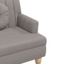 Banco con cojines tela gris taupe 113x64,5x75,5 cm de , Bancos - Ref: Foro24-372135, Precio: 158,91 €, Descuento: %