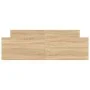 Bed frame with Sonoma oak headboard and footboard 160x200 cm by , Beds and slatted bases - Ref: Foro24-3203763, Price: 124,15...