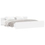 Bed frame with headboard and footboard white 180x200 cm by , Beds and slatted bases - Ref: Foro24-3203768, Price: 170,20 €, D...