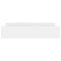 Bed frame with headboard and footboard white 180x200 cm by , Beds and slatted bases - Ref: Foro24-3203768, Price: 170,20 €, D...