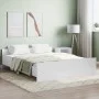 Bed frame with headboard and footboard white 160x200 cm by , Beds and slatted bases - Ref: Foro24-3203761, Price: 127,34 €, D...