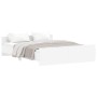Bed frame with headboard and footboard white 160x200 cm by , Beds and slatted bases - Ref: Foro24-3203761, Price: 129,40 €, D...