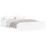 Bed frame with headboard and footboard white 160x200 cm by , Beds and slatted bases - Ref: Foro24-3203761, Price: 127,34 €, D...