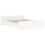 Bed frame with headboard and footboard white 160x200 cm by , Beds and slatted bases - Ref: Foro24-3203761, Price: 127,34 €, D...