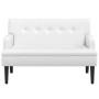 Banco con respaldo cuero sintético blanco 112x65,5x75 cm by , Banks - Ref: Foro24-372154, Price: 165,96 €, Discount: %