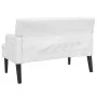 Bank mit weißem Kunstleder-Rückenlehne 112x65,5x75 cm. von , Banken - Ref: Foro24-372154, Preis: 172,41 €, Rabatt: %