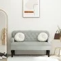 Bank mit hellem grauen Samtrücken 119,5x64,5x75 cm von , Banken - Ref: Foro24-372156, Preis: 167,32 €, Rabatt: %