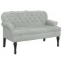 Bank mit hellem grauen Samtrücken 119,5x64,5x75 cm von , Banken - Ref: Foro24-372156, Preis: 167,32 €, Rabatt: %