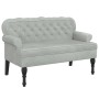 Bank mit hellem grauen Samtrücken 119,5x64,5x75 cm von , Banken - Ref: Foro24-372156, Preis: 171,75 €, Rabatt: %