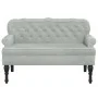 Bank mit hellem grauen Samtrücken 119,5x64,5x75 cm von , Banken - Ref: Foro24-372156, Preis: 167,32 €, Rabatt: %
