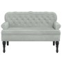 Bank mit hellem grauen Samtrücken 119,5x64,5x75 cm von , Banken - Ref: Foro24-372156, Preis: 171,75 €, Rabatt: %