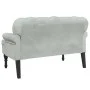 Bank mit hellem grauen Samtrücken 119,5x64,5x75 cm von , Banken - Ref: Foro24-372156, Preis: 167,32 €, Rabatt: %
