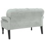 Bank mit hellem grauen Samtrücken 119,5x64,5x75 cm von , Banken - Ref: Foro24-372156, Preis: 171,75 €, Rabatt: %