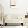 Bank mit Samtrücken in Cremefarbe 119,5x64,5x75 cm von , Banken - Ref: Foro24-372163, Preis: 202,38 €, Rabatt: %