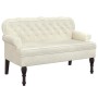 Bank mit Samtrücken in Cremefarbe 119,5x64,5x75 cm von , Banken - Ref: Foro24-372163, Preis: 202,38 €, Rabatt: %