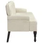 Banco con respaldo terciopelo color crema 119,5x64,5x75 cm de , Bancos - Ref: Foro24-372163, Precio: 198,59 €, Descuento: %