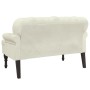 Bank mit Samtrücken in Cremefarbe 119,5x64,5x75 cm von , Banken - Ref: Foro24-372163, Preis: 202,38 €, Rabatt: %